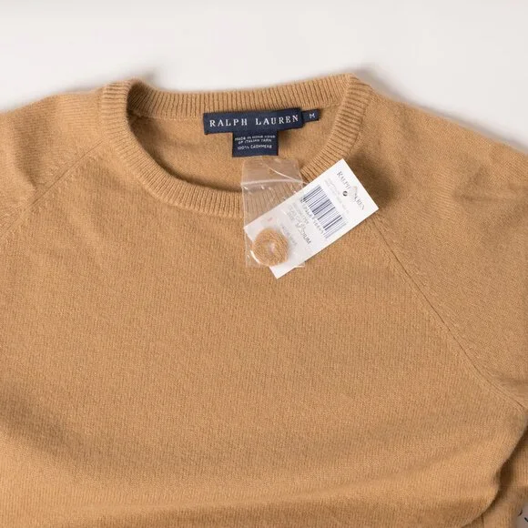 Ralph Lauren Camel Cashmere Crewneck Sweater Size US M - Picture 5 of 5